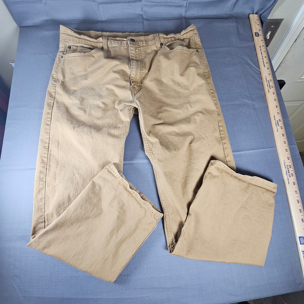 Levi's 505 Mens Tan Khaki Straight Fit‎ Jeans (tag 40"x30)
Actual 38x28